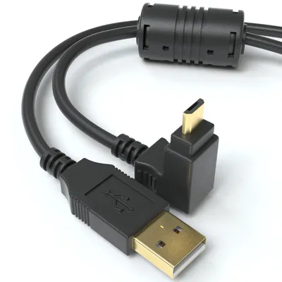 Produktbild von JAMEGA Micro-USB-Winkelkabel, USB-A auf Micro-USB-B, 1 m