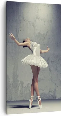 Produktbild von Bild auf Leinwand - Leinwandbild - Einteilig - Ballerina Weiß Wand - 55x100cm - Wand Bild - Wanddeko - Wandbilder - Leinwanddruck - Bilder - Wanddekoration - Leinwand bilder - Wandbild - PA55x100-4344