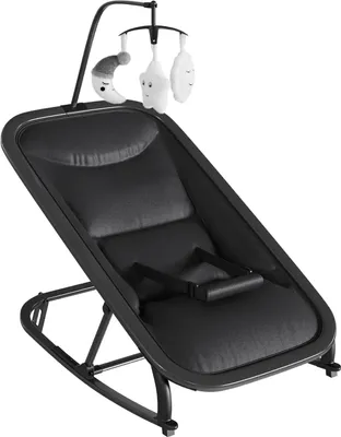 Produktbild von 2-in-1 Babyschaukel - Babywippe & Babysitz - Tragbar - 3 Liegepositionen - Vor-zurück Wippen - Abnehmbarer Spielbogen - 0–6 Monate / 10 kg - Schwarz