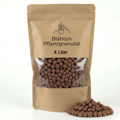 Imagen del producto de Granulado de leca de color marrón para plantas de interior, 4 litros