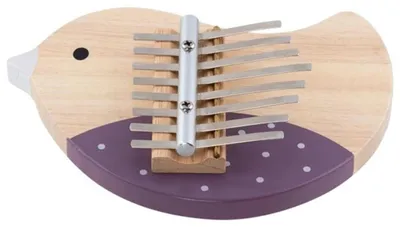 Produktbild von Goki Kalimba Daumenklavier Holz Vogelmotiv für Kinder Musikspielzeug