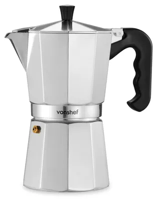 Moka-Kanne 450 ml, 9 Tassen, Aluminium, Silber