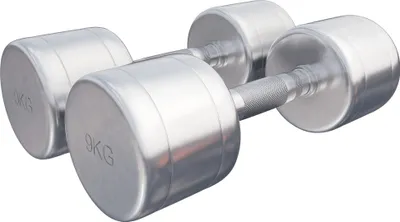 Produktbild von GORILLA SPORTS® Kurzhanteln - 2er Set, 18 kg (2x9 kg) Gewichte, Rutschfest, gerändelt, Verchromter Stahl - Hantelset, Rundhanteln, Kurzhantelset