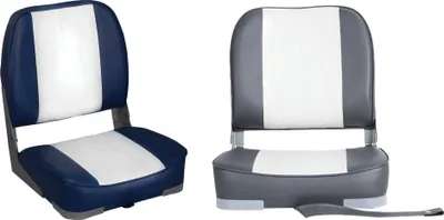 Produktbild von Klappbarer Pro Bootssitz Steuerstuhl mit niedriger Rückenlehne versch. Farben Farbe: Anthrazit / Weiß