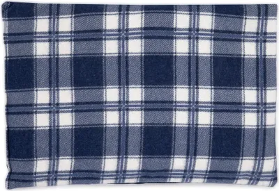 Produktbild von Traubenkernkissen 30 x 20 cm, Flanell karo-blau - Als Wärmekissen & Kältekissen - Körnerkissen für Mikrowelle und Backofen - 30x20cm