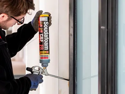 Image de Mastic FIRECRYL FR gris 310ml - SOUDAL - 107433
