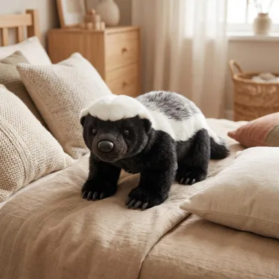 Produktbild von Dachs Mungo Plüschtier 40cm Kuscheltier Wildtier Stofftier realistische Simulation Geschenk für Kinder Geburtstag Weihnachten