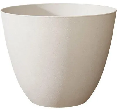 Image de Pot de fleurs Rond EDA Element, Ø 40 cm, 26,2 L, Intérieur Extérieur, Ø 39,4 x H 31,6 cm, Calcaire