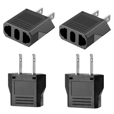 Productafbeelding van 4 stuks reisadapters, EU naar US adapter