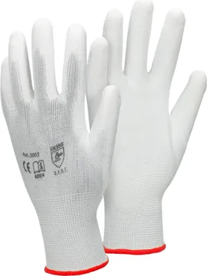 Obrázek produktu pro ECD Germany 1 pár pracovních rukavic sPolyuretanpovlakem, velikost 7-S, bílé, prodyšné, protiskluzové, robustní