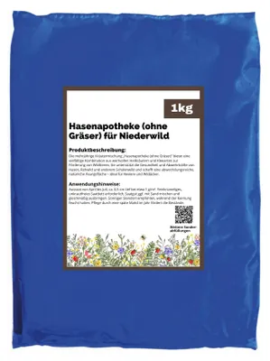 Produktbild von Kiepenkerl Hasenapotheke (ohne Gräser) für Niederwild 1kg, wildfreundlich & artenreich