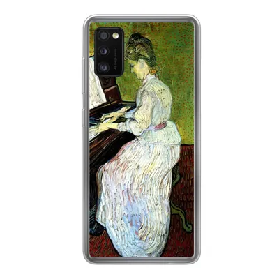 Produktbild von MuchoWow® Handyhülle Schutzhülle Hülle für Samsung Galaxy A41 Marguerite Gachet am Klavier - Vincent van Gogh Silikon Softcase Handy Hülle - Mobiltelefon