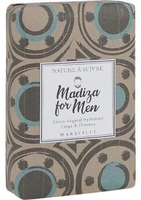 Immagine prodotto di Sapone biologico per uomo corpo e capelli tè verde Madiza 80 g