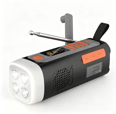 Zdjęcie produktu dla Radio DAB+ - DAB+ i FM - Akumulator 4500 mAh - Bluetooth 5.0 - Ładowanie solarne i ręczne