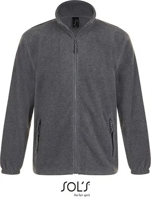 Immagine prodotto di SOLs 55000 | Giacca in pile North / Giacca da uomo fino a 5XL - Colore: Grigio Melange - Taglia: 3XL