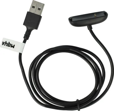 Produktbild von vhbw USB Ladekabel kompatibel mit Fitbit Inspire 2 Smartwatch Fitnesstracker - Ladestation Schwarz, 100 cm