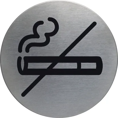 Zdjęcie produktu dla Durable Picto "No Smoking", 8,3 cm, Okrągły, Srebrny, Stal nierdzewna
