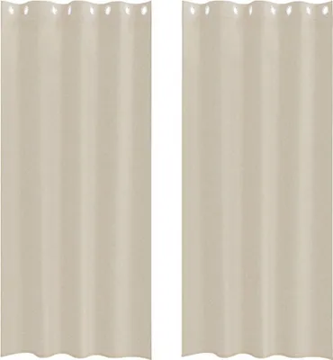 Obrázek produktu pro vidaXL Záclony, 2 kusy, barva: béžová, rozměry: 260 x 140 cm, materiál: polyester