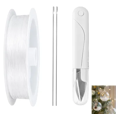Image de Kit de pêche - comprenant 4 éléments : fil de pêche, ciseaux et hameçons