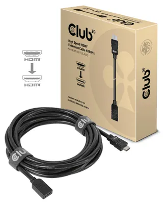 Produktbild von CLUB3D High Speed HDMI™ Extension Cable 4K60Hz M/F 5m/16.4ft 26 AWG, 5 m, HDMI Typ A (Standard), HDMI Typ A (Standard), 3D, 18 Gbit/s, Schwarz