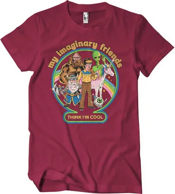 Produktbild von My Imaginary Friends Think I'm Cool T-Shirt - Large - TangoRed