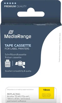 Produktbild von MEDIARANGE Schriftbandka. Brother TZ-641/TZe-641