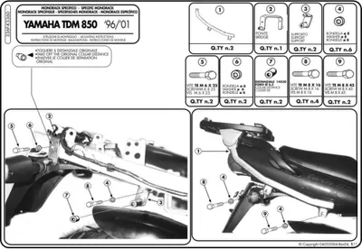 Produktbild von Givi Topcase Träger 336F Monokey oder Monolock für Yamaha TDM 850 (96>01)