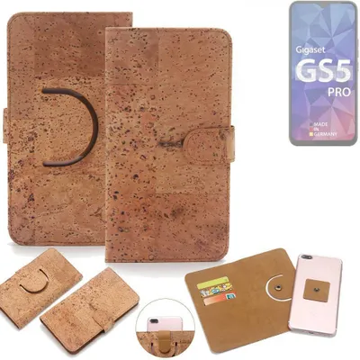 Produktbild von K-S-Trade Handy-Hülle Schutz-Hülle kompatibel mit Gigaset GS5 Pro SE Handyhülle Schutzhülle Korkhülle Kork-Hülle 1x