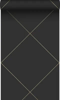 Immagine prodotto di Origin Wallcoverings carta da parati linee grafiche nero e oro 53 cm x 10.05 m