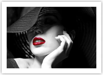 Produktbild von Poster - Poster ohne Rahmen - Frau Gesicht Lippen - 70x50 cm - Wand Bild - Wanddeko - Wandbilder - Kunstposter - Wandposter - Bilder - Kunstdruck - Wanddekoration - Wandbild - P2XAA70x50-3618