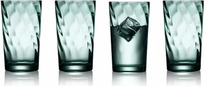 Produktbild von Lyngby Glas Highball-Glas Vienna 4er Set, Longdrinkgläser, Glas, Grün, 450 ml, 31721