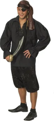 Produktbild von RUBIE'S Piratenhemd schwarz, Größe 58