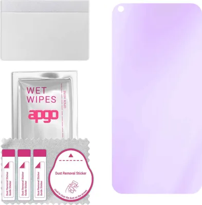Produktbild von apgo Hybrid Schutzglas, kompatibel mit Huawei nova 4, Anti-Blue, 9H Härte, toller Ersatz für Hartglas, kratzfester Displayschutzglas, Displayschutz, Full Glue