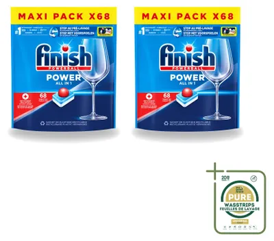 Produktbild von 2 x Finish Powerball Power All in 1 Geschirrspültabs - Vorratspackung - 2 Stücke