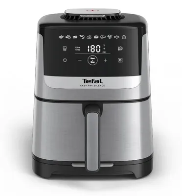 Produktbild von Tefal Easy Fry Silence EY552DE0, Heißluftfritteuse, 5 l, 40 °C, 220 °C, Einzelbild, Schwarz, Grau, Edelstahl