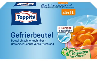 Produktbild von Toppits Gefrierbeutel 1 L, 40 Stück