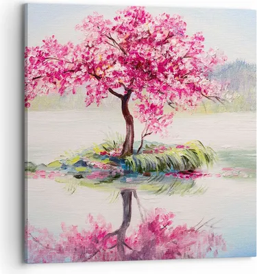 Produktbild von Bild auf Leinwand - Leinwandbild - Baum Abstraktion - 70x70cm - Wand Bild - Wanddeko - Wandbilder - Leinwanddruck - Bilder - Kunstdruck - Wanddekoration - Leinwand bilder - Wandkunst - AC70x70-3805