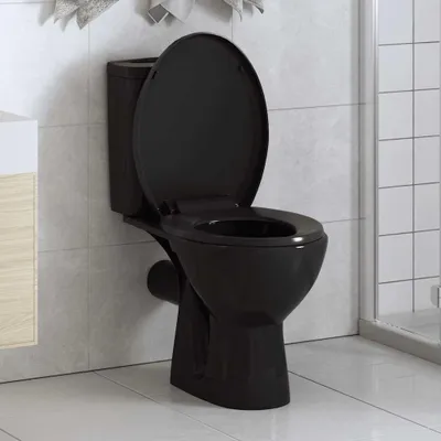 Obrázok produktu pre toaletné sedadlo vidaXL s mäkkým zatváraním a rýchloupínaním čierne