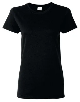 Image de T-shirt femme Gildan, coupe ajustée FK393 (S) (noir)