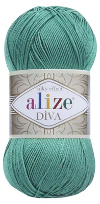 Produktbild von Alize Diva 610 Smaragd Glanzgarn 100g/350m weich & hautfreundlich