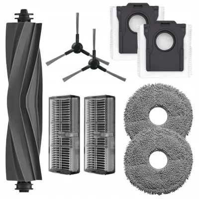 Produktbild von Zubehör Set Saugroboter - Für Dreame L10s Ultra - Gen 2 Pro Ultra Heat - Hauptbürste Seitenbürsten Filter - 9-teilig - Schwarz