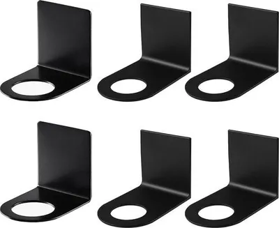 Produktbild von Duschkabinehalter Set - Raumbewahrend - 6 Stücke - Edelstahl