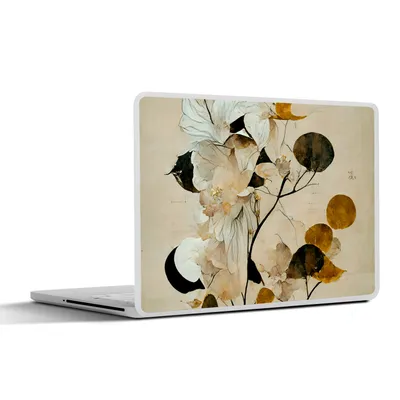 Produktbild von MuchoWow® Laptop Aufkleber Sticker Cover Blumen - Blätter - Baum - Pastell 32.5x23.5 cm - Sticker für Laptop - Selbstklebend