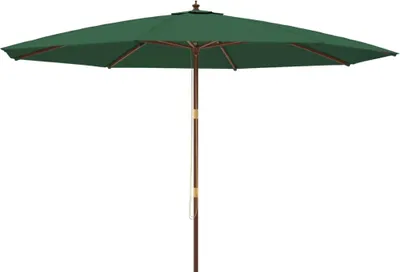 Immagine prodotto di vidaXL Ombrellone con asta in legno verde 400x273 cm
