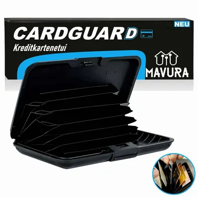 Image de CARDGUARD Porte-cartes de crédit Porte-cartes en aluminium Protection RFID NFC Mini Noir