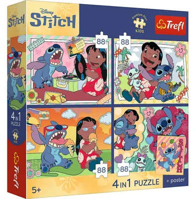 Image de S.CENA 34699 : "4x88 - TREFL PREMIUM PLUS KIDS - Kosmiczny Stitch" / Disney Lilo & Stitch, Mix 70 %