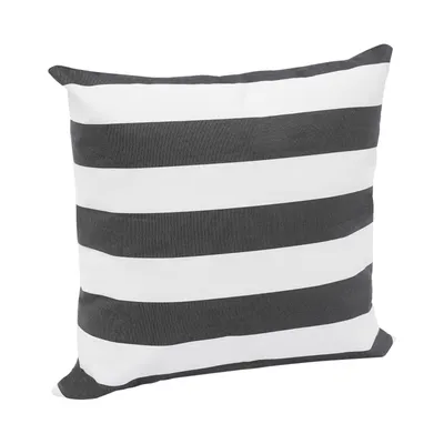 Image de 45x45cm Coussin de canapé imperméable pour l'extérieur, Coussin décoratif moderne à rayures noires et blanches