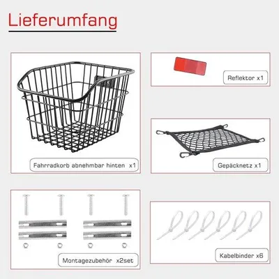 Produktbild von Famanu Fahrradkorb - Stabil und Praktisch - Schwarz