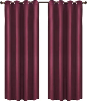 Produktbild von Vorhang-Set – 2 Stück – Bordeaux – Verdunkelnd – Samt – Faltenband – 140x245 cm