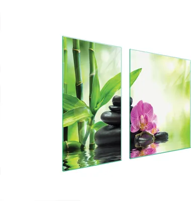 Produktbild von Glasschutzplatte Für Herd 90X52 Orchidee